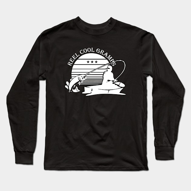 Fishing Gramps - Reel Cool Gramps Long Sleeve T-Shirt by KC Happy Shop